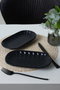 Hermia X00017597 Juego de Fuentes de Gres Cerámico Negro Mate 13x22 cm (2 Piezas)